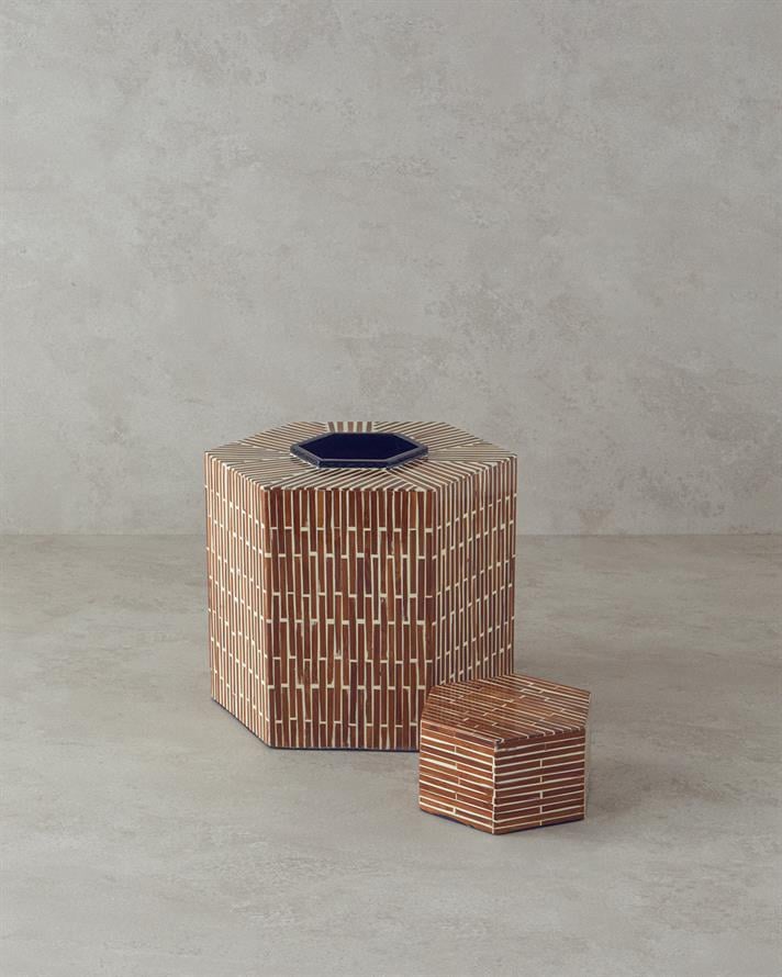 Boho Chic Bambu Küp Kahverengi