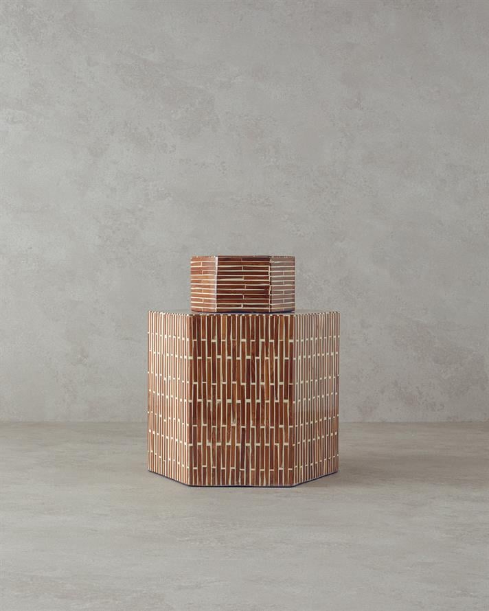 Boho Chic Bambu Küp Kahverengi