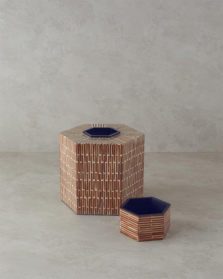 Boho Chic Bambu Küp Kahverengi