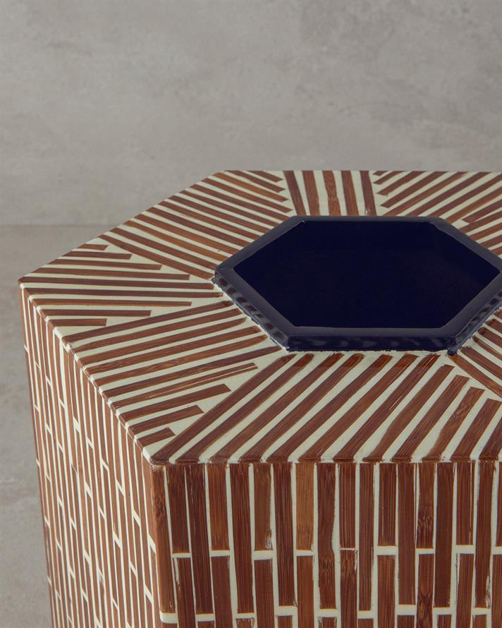 Boho Chic Bambu Küp Kahverengi