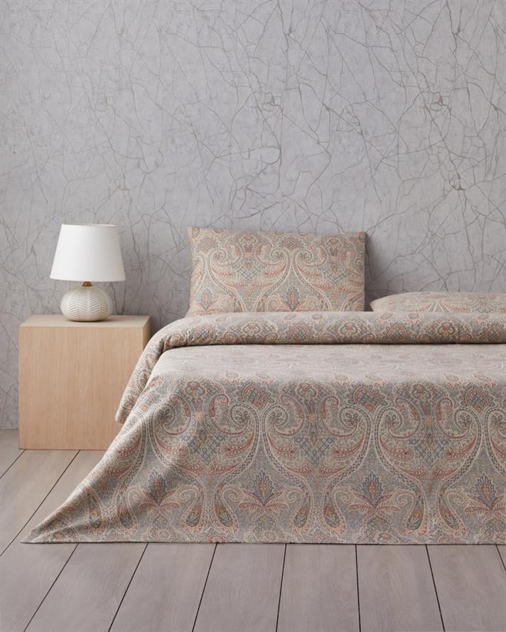 Boho Chic Pamuk Çift Kişilik Nevresim Takımı 200x220 cm Bej