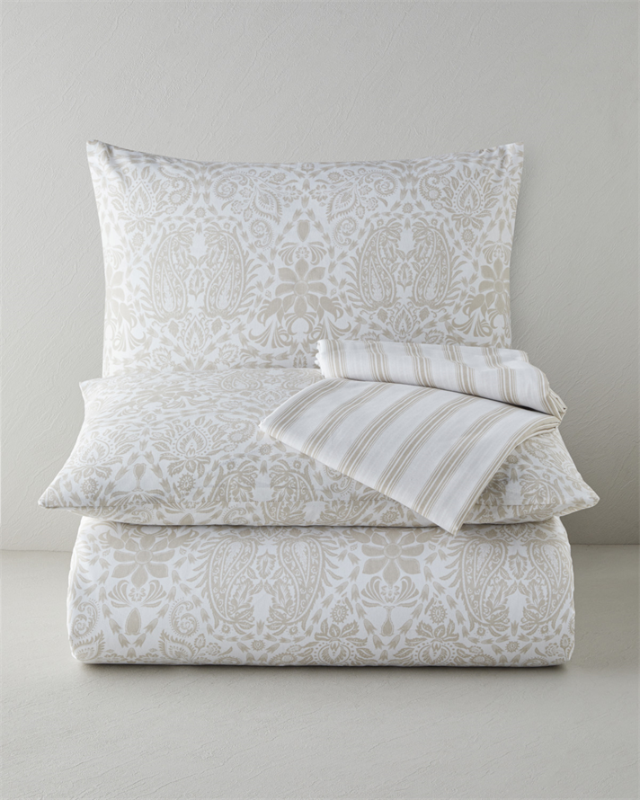 Boho Elegance Kolay Ütülenir Çarşaflı Çift Kişilik Nevresim Takımı 200x220 cm Bej