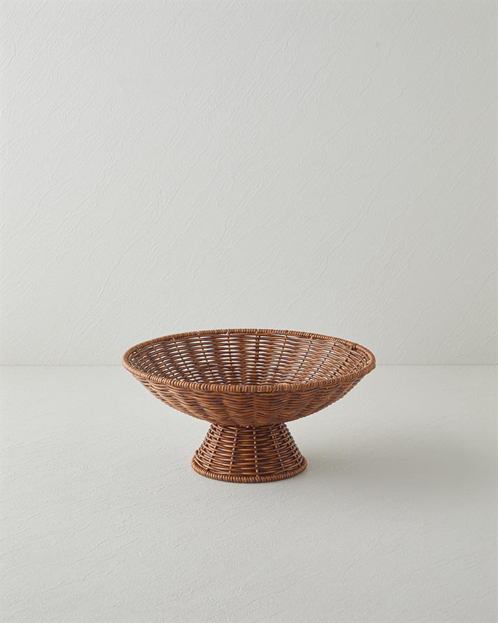 Boho Rattan Sunumluk Kahverengi
