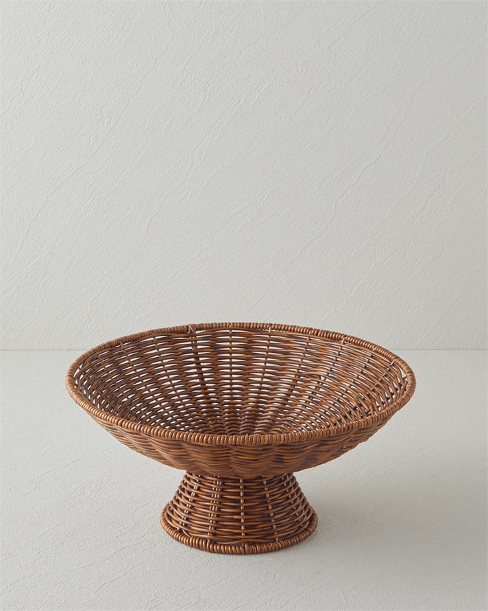 Boho Rattan Sunumluk 29x29x13 cm Kahverengi