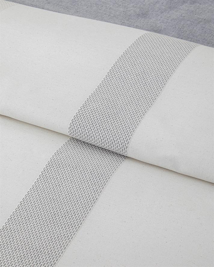 Bold Braid İpliği Boyalı Çift Kişilik Nevresim Takımı 200x220 cm Gri