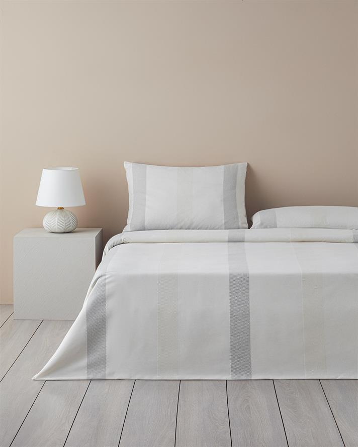 Bold Braid İpliği Boyalı Çift Kişilik Nevresim Takımı 200x220 cm Gri