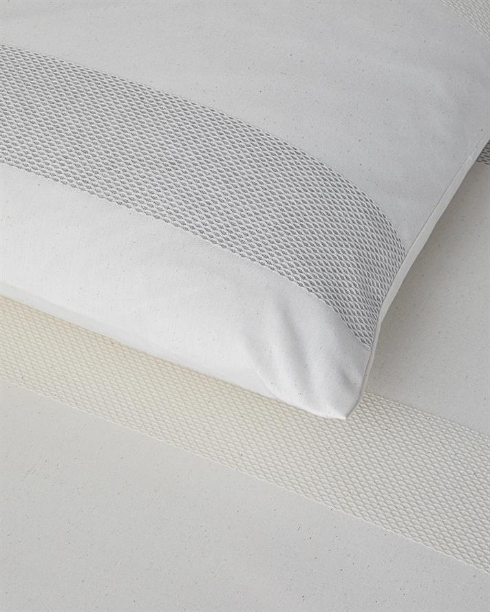 Bold Braid İpliği Boyalı Tek Kişilik Nevresim Takımı 160x220 cm Gri