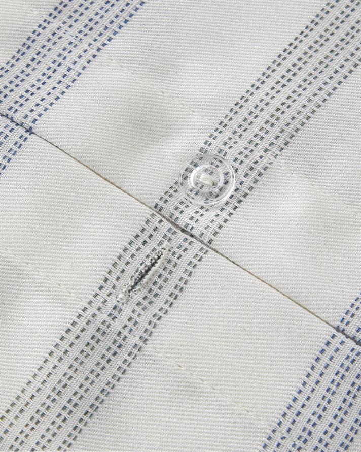 Bold Stitch İpliği Boyalı King Size Nevresim Takımı 240x220 cm Lacivert-Yeşil