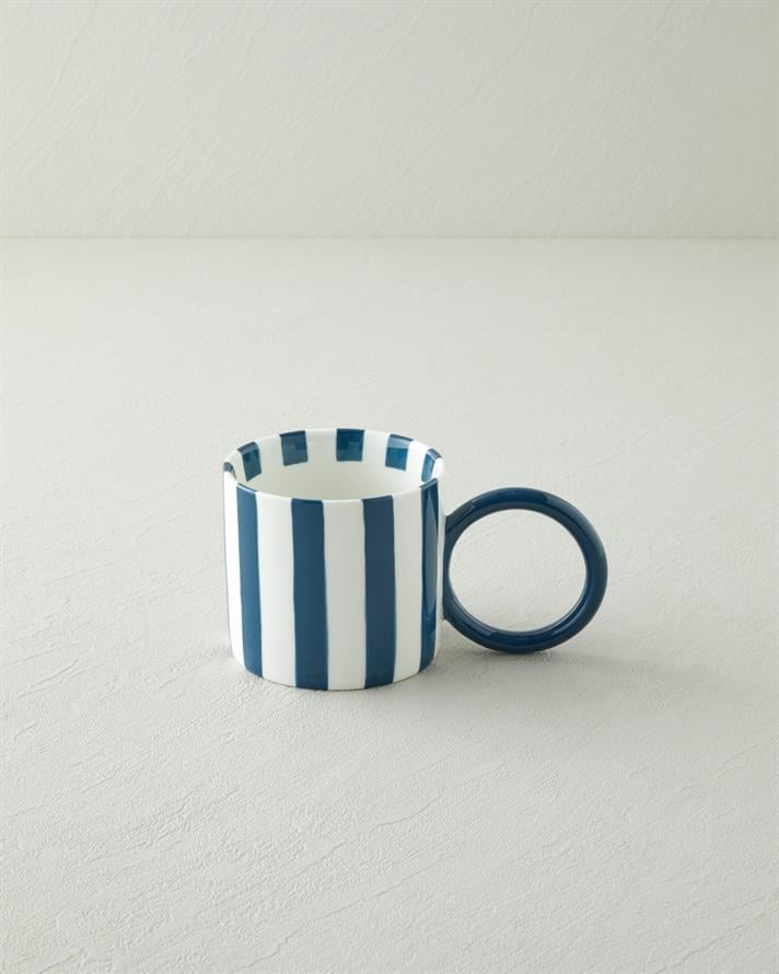 Boldy Lines New Bone China Kupa 350 ml Mavi