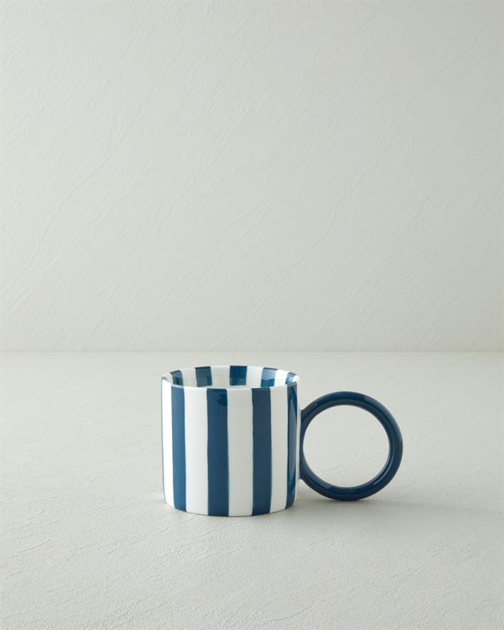 Boldy Lines New Bone China Kupa 350 ml Mavi