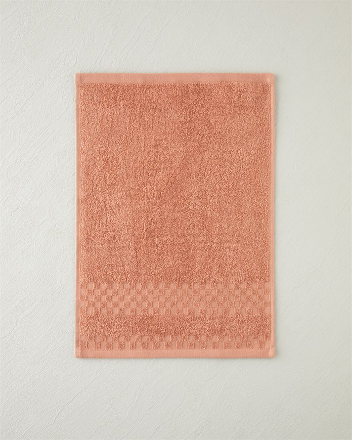 Border Check Pamuk El Havlusu 30x40 cm Somon