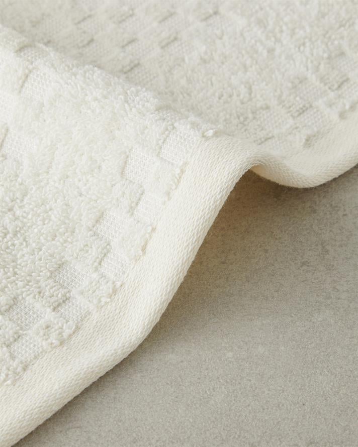 Border Check Pamuk El Havlusu 30x40 cm Fildişi