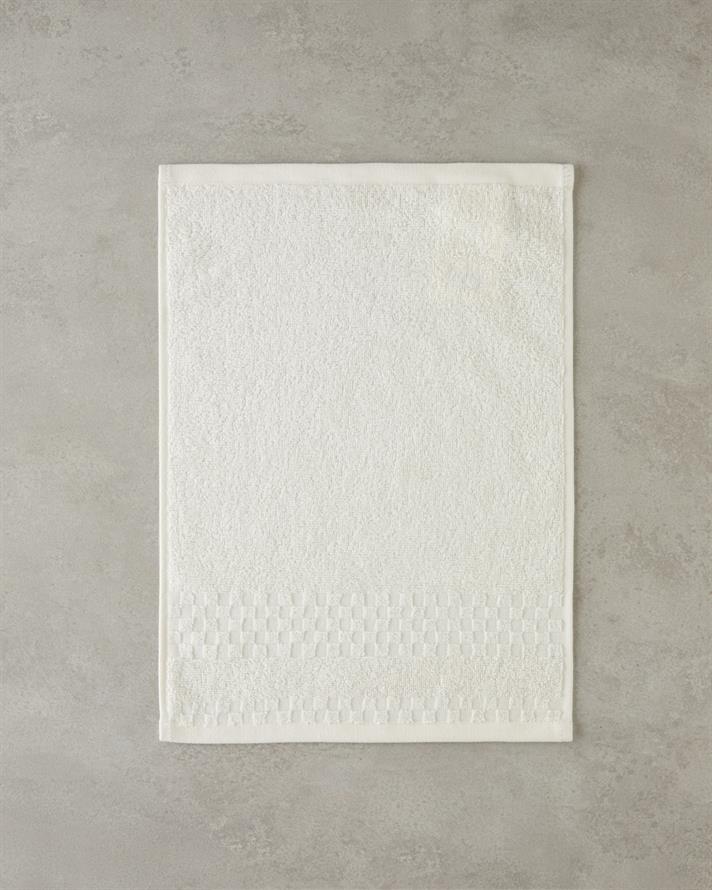 Border Check Pamuk El Havlusu 30x40 cm Fildişi