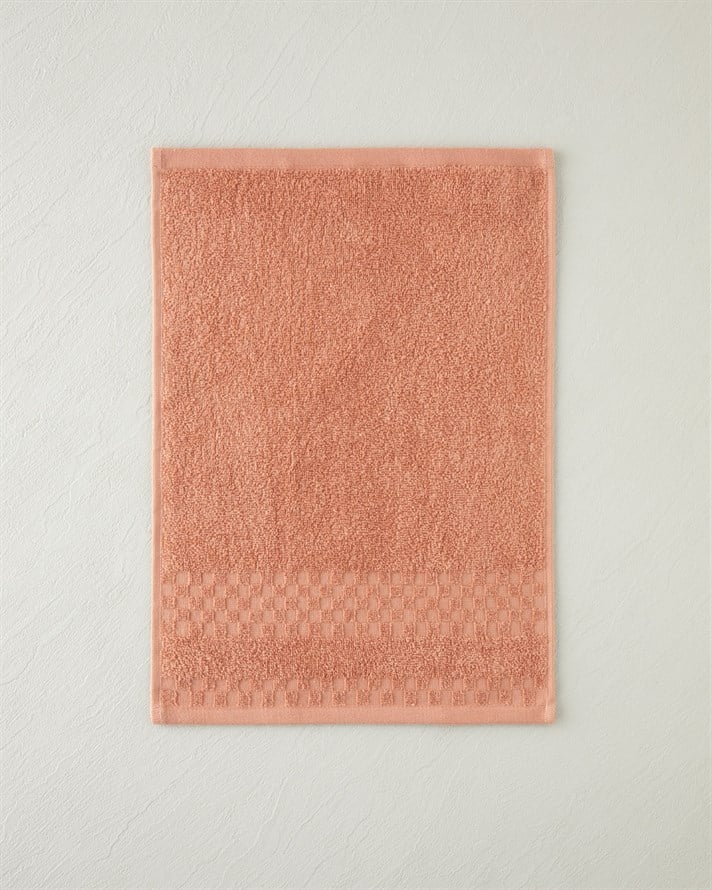 Border Check Pamuk El Havlusu 30x40 cm Somon