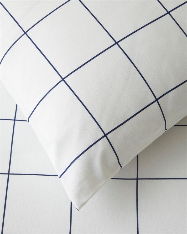 Border Dots Kolay Ütülenir Çift Kişilik Çarşaflı Nevresim Takımı 200x220 cm Lacivert