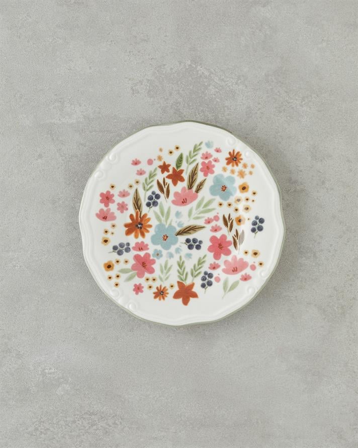 Botanic Porselen Kahvaltı Takımı 20 Parça 6 Kişilik Renkli