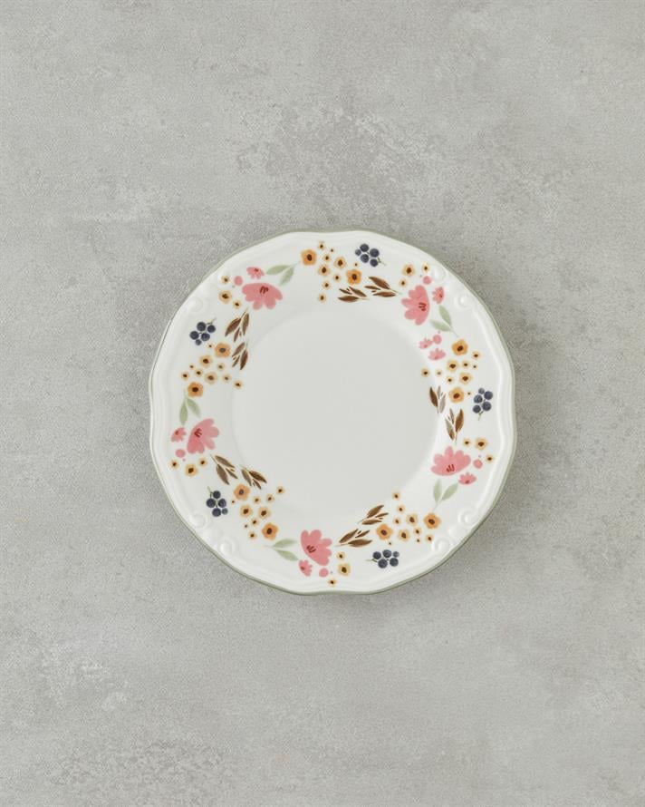 Botanic Porselen Kahvaltı Takımı 20 Parça 6 Kişilik Renkli