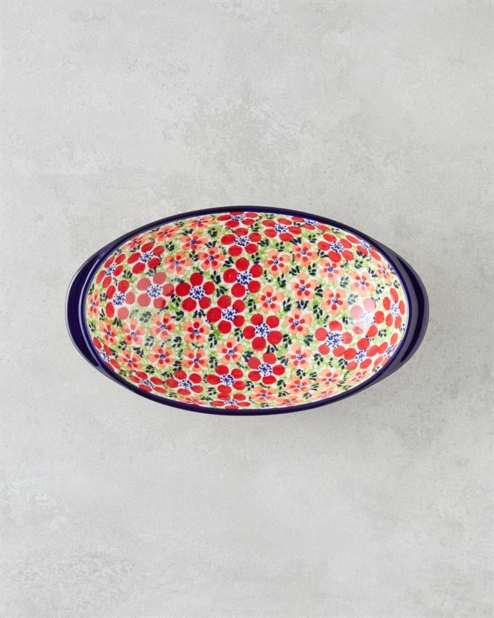 Botanic Stoneware Kayık Tabak Renkli