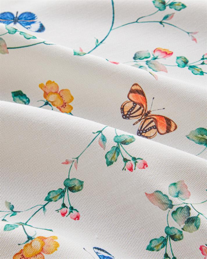 Botanical Polyester Masa Örtüsü Krem - Pembe