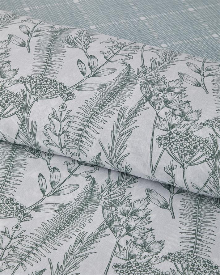 Botanical Spring Kolay Ütülenir Tek Kişilik Çarşaflı Nevresim Takımı 160x220 cm Yeşil