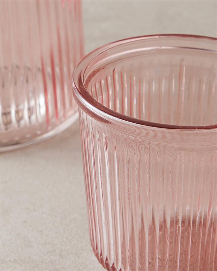 Botelya Cam Başucu Sürahi Pembe