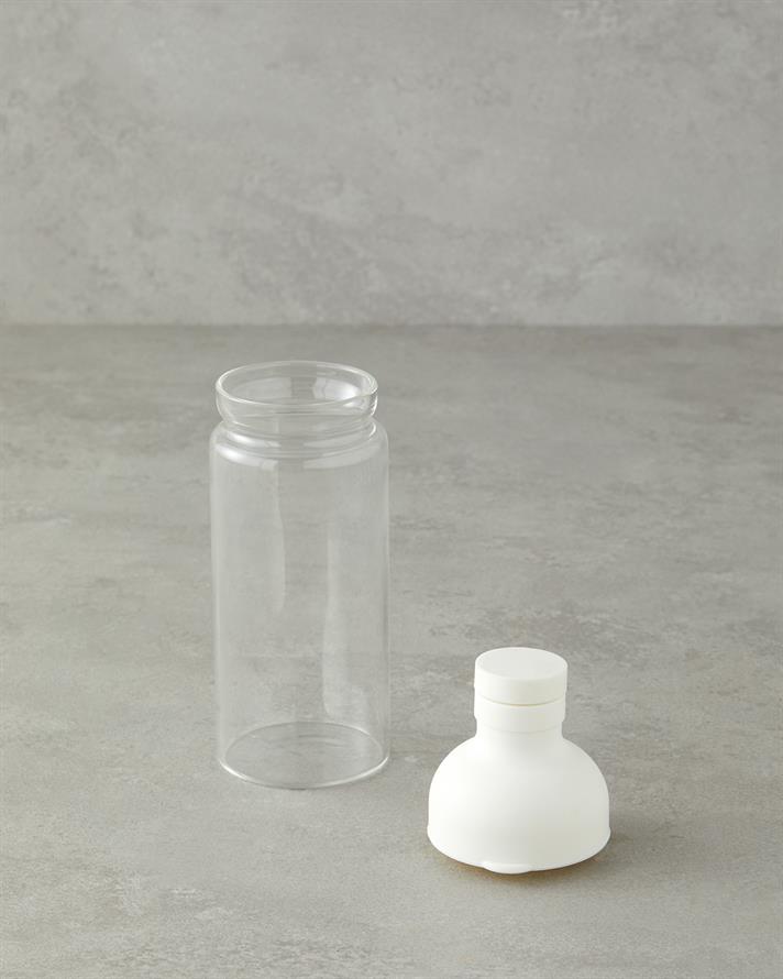 Boty Borosilikat Detoks Şişe 450 ml Beyaz