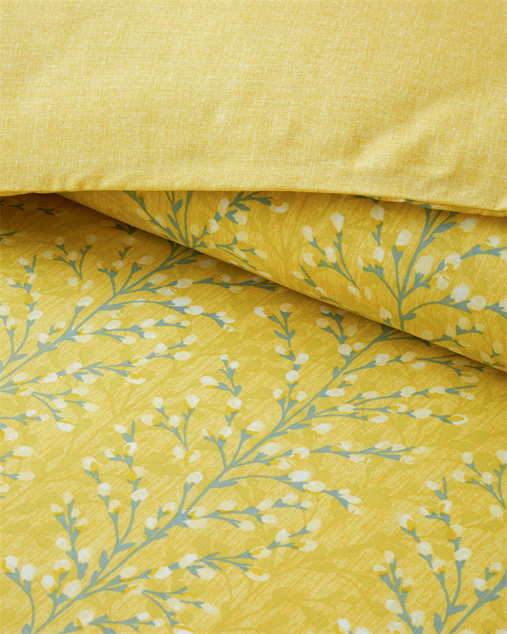 Branchmist Kolay Ütülenir Tek Kişilik Nevresim Seti 160x220 cm Sarı