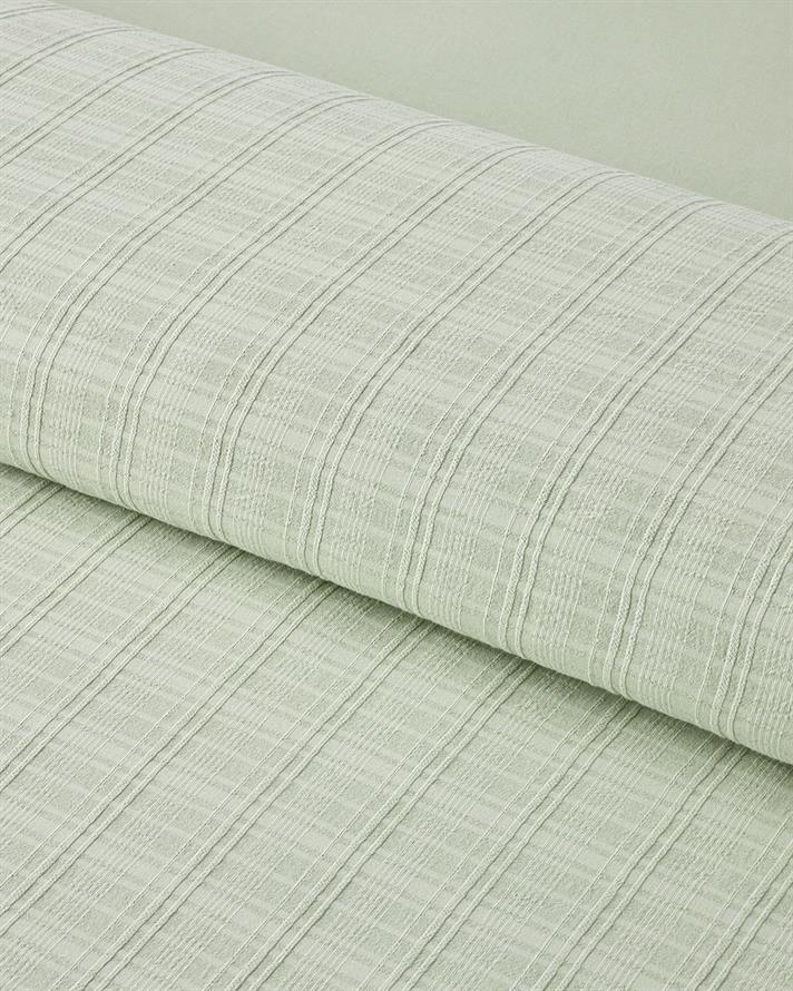 Breezy Escape Pamuk Ekose Tek Kişilik Nevresim Takımı 160x220 cm Yeşil