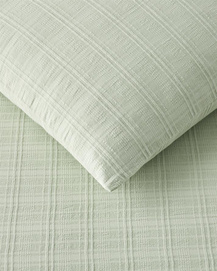 Breezy Escape Pamuk Ekose Tek Kişilik Nevresim Takımı 160x220 cm Yeşil