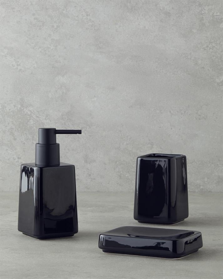 Brenda Seramik 3lü Banyo Seti Siyah