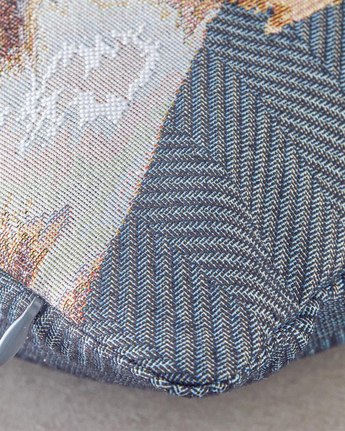 Breton Pamuk Polyester Dolgulu Kırlent Mavi