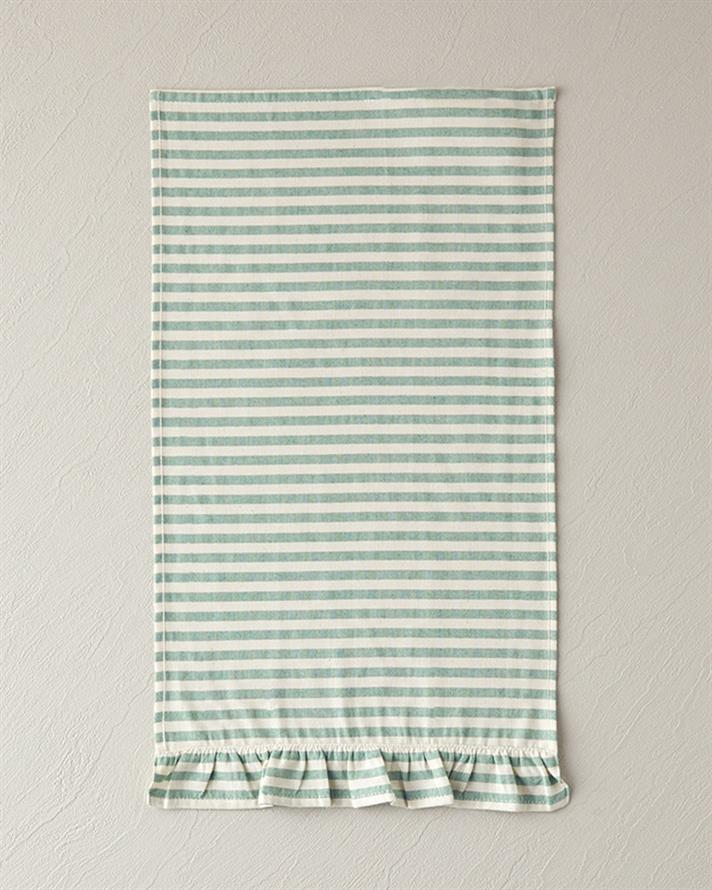 Breton Stripe Pamuk Kurulama Bezi Yeşil