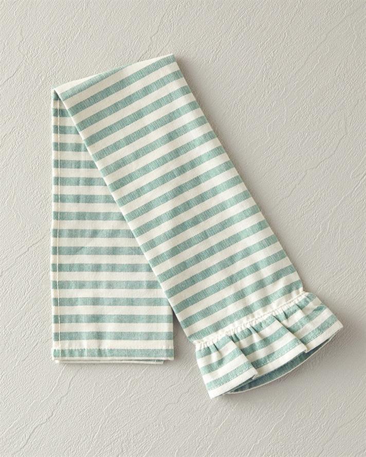 Breton Stripe Pamuk Kurulama Bezi Yeşil