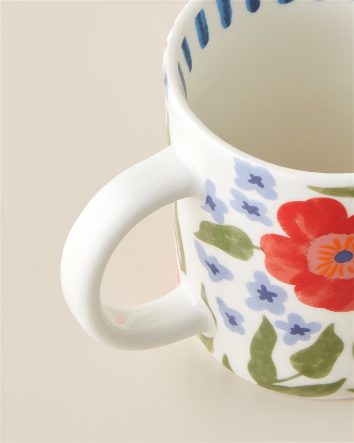 Bright Bloom New Bone China Kupa 370 ml Renkli