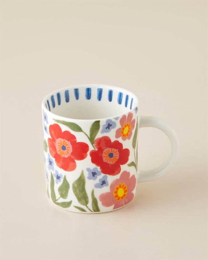 Bright Bloom New Bone China Kupa 370 ml Renkli