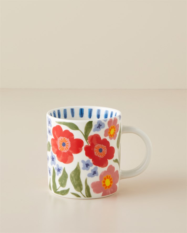 Bright Bloom New Bone China Kupa 370 ml Renkli