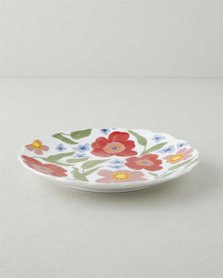 Bright Bloom New Bone China Servis Tabağı 26 cm Renkli
