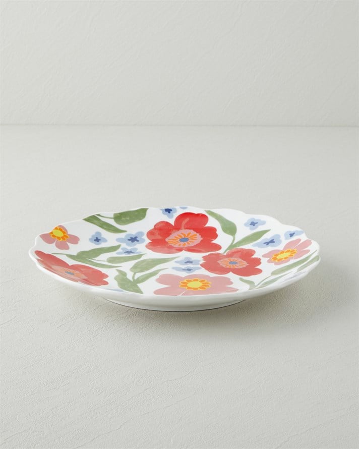 Bright Bloom New Bone China Servis Tabağı 26 cm Renkli