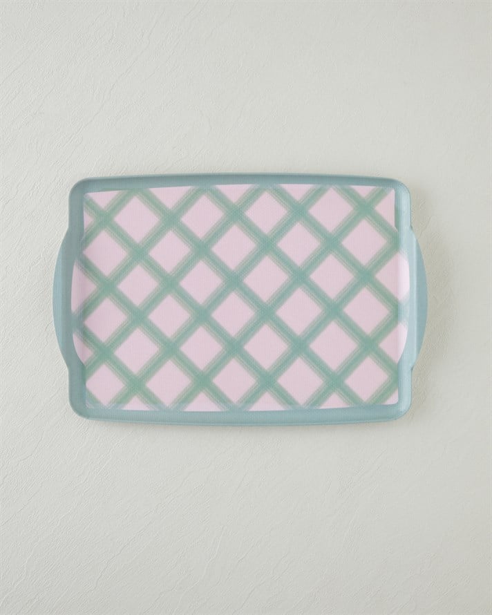 Bright Charm Melamin Kaydırmaz Tepsi 25x38 cm Pembe