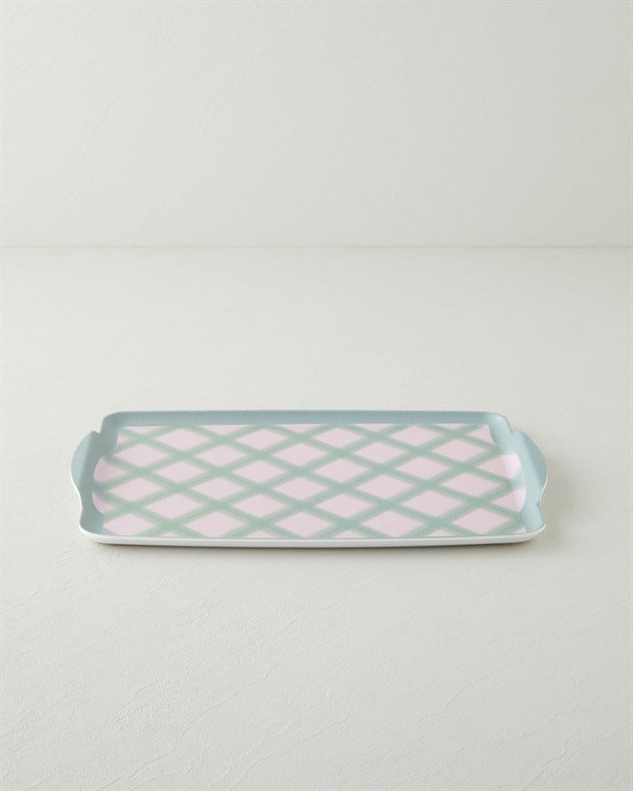 Bright Charm Melamin Kaydırmaz Tepsi 25x38 cm Pembe