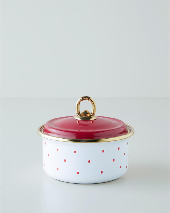 Bright Dream Emaye Baharatlik 0,5L Kırmızı - Beyaz