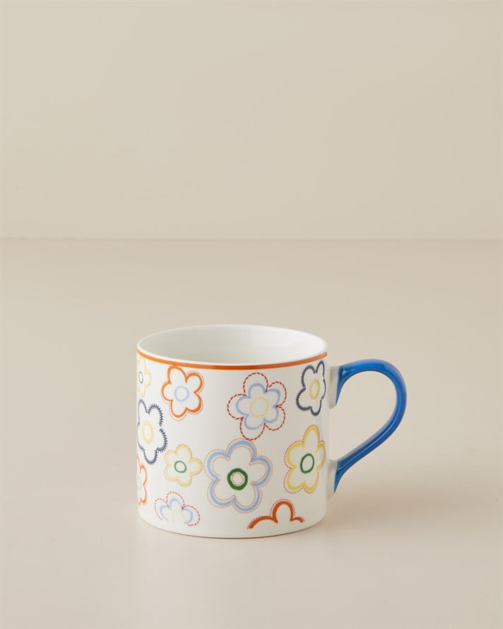 Bright Flowers New Bone China Kupa 350 ml Renkli
