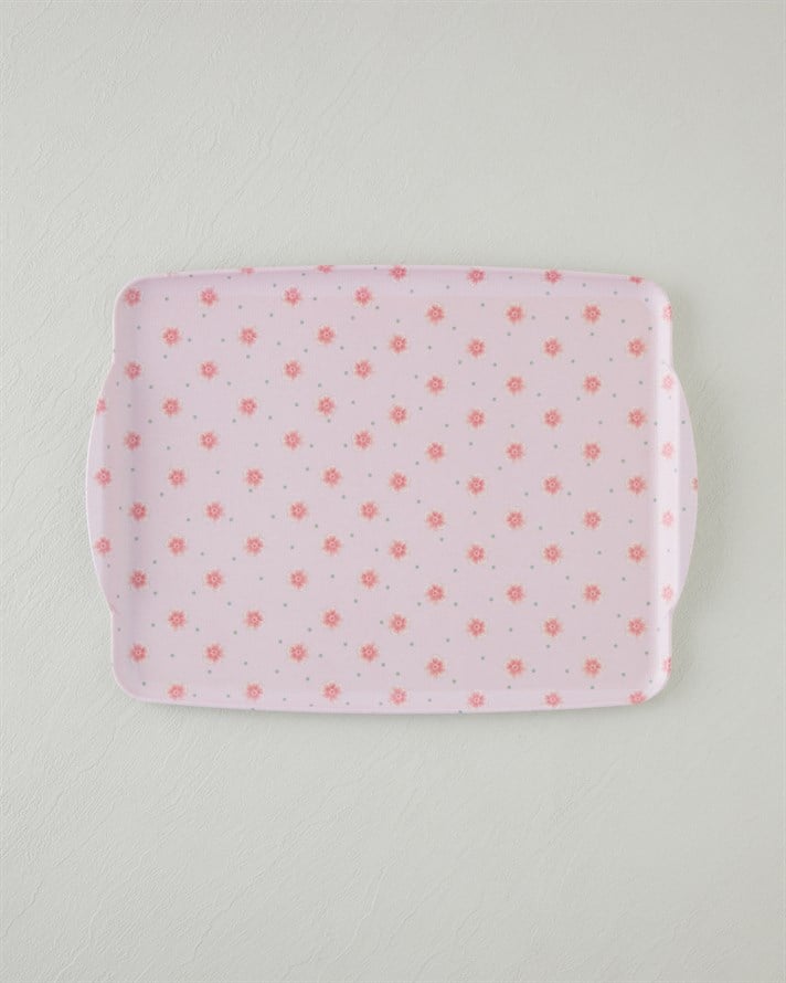 Bright Harmony Melamin Kaydırmaz Tepsi 42x31 cm Pembe