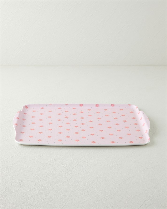 Bright Harmony Melamin Kaydırmaz Tepsi 42x31 cm Pembe