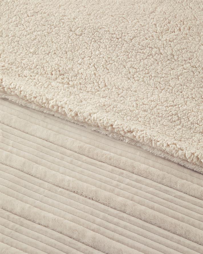 Bright Line Sherpa Supersoft Çift Kişilik Battaniye 200x220 cm Krem