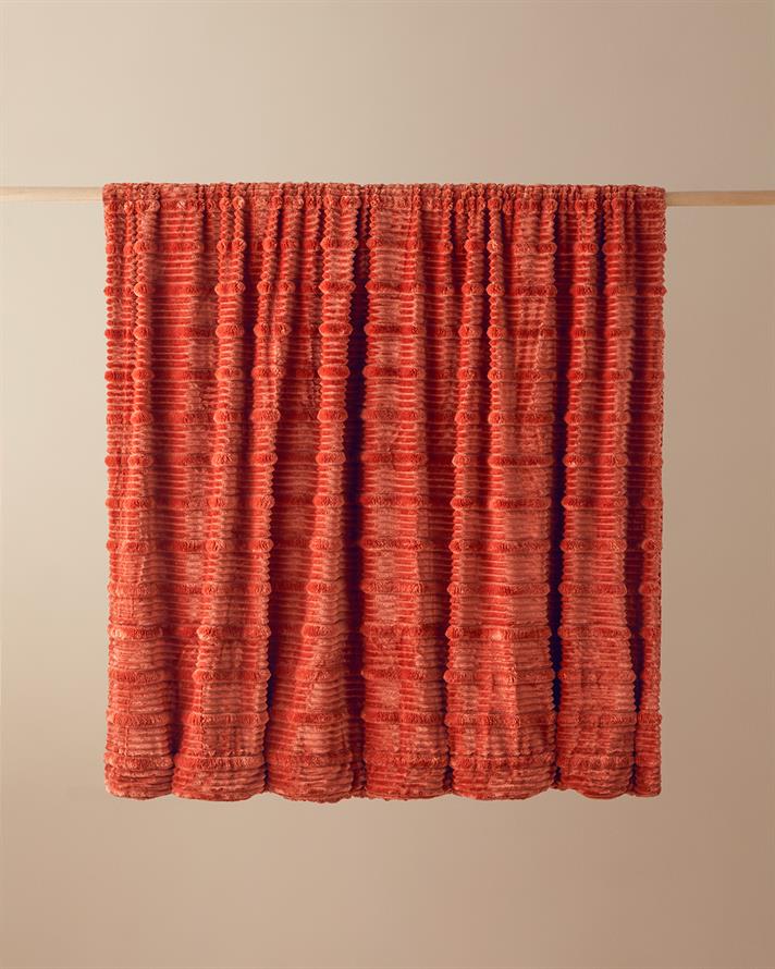 Bright Line Sherpa Supersoft Çift Kişilik Battaniye 200x220 cm Koyu Turuncu