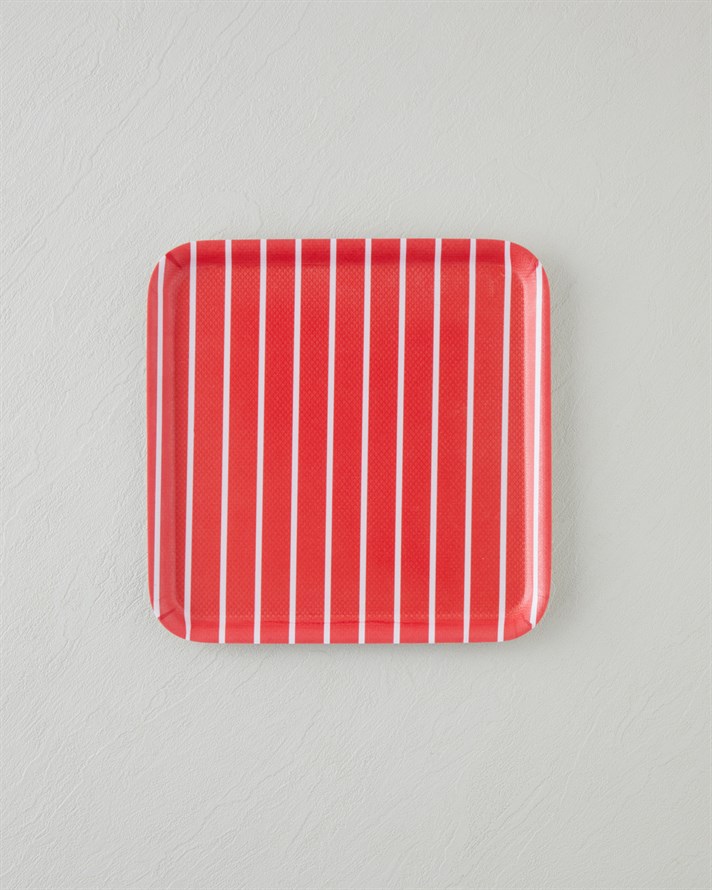 Bright Parade Melamin 2’li Kaydırmaz Tepsi 33-24 cm Kırmızı