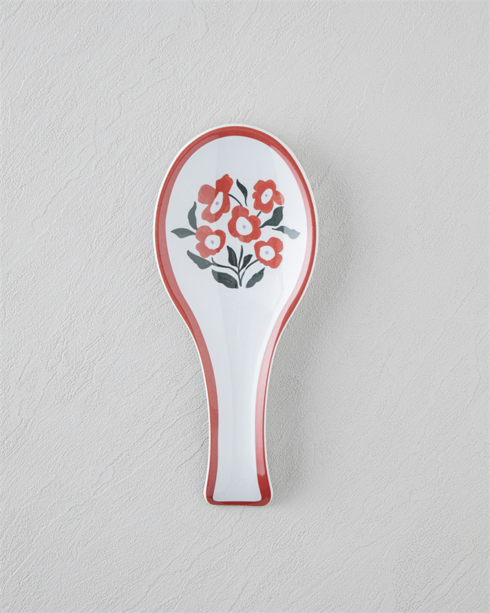 Bright Parade Melamin Kaşıklık Mutfak Gereci 24 cm Kırmızı - Beyaz