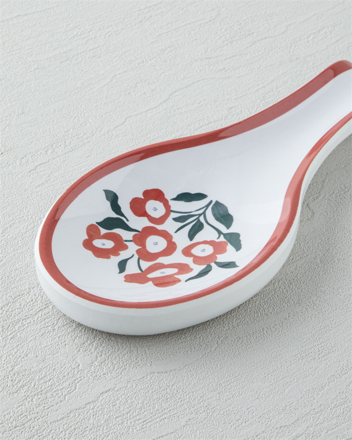 Bright Parade Melamin Kaşıklık Mutfak Gereci 24 cm Kırmızı - Beyaz