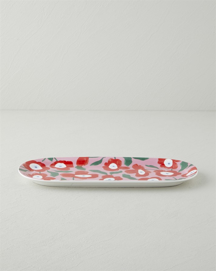 Bright Parade New Bone China Kayık Tabak 15x33 Cm Renkli